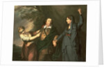 David Garrick between the Muses of Tragedy and Comedy, 1760-61 by Joshua (after) Reynolds