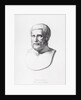 Portrait of Pythagoras engraved by B.Barloccini, 1849 by C.C (after) Perkins
