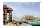 The Doge's Palace from Santa Maria della Salute, 19th century by Edward Pritchett