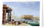 The Doge's Palace from Santa Maria della Salute, 19th century by Edward Pritchett