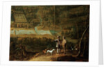 Landscape with sportsmen by David the Younger Teniers