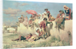 Waiting for the Blessing outside Rome, 19th century by Keeley Halswelle