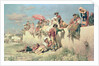 Waiting for the Blessing outside Rome, 19th century by Keeley Halswelle