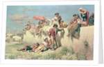 Waiting for the Blessing outside Rome, 19th century by Keeley Halswelle