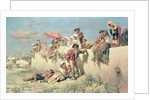Waiting for the Blessing outside Rome, 19th century by Keeley Halswelle