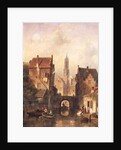 A Dutch canal scene, 1866 by Charles-Henri-Joseph Leickert