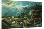 The Rocky Mountains: Emigrants Crossing the Plains, 1866 by N. and Ives J.M. Currier