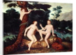 Adam and Eve in the Garden of Eden by Lucas The Elder Cranach