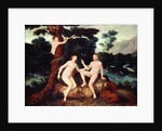 Adam and Eve in the Garden of Eden by Lucas The Elder Cranach