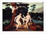 Adam and Eve in the Garden of Eden by Lucas The Elder Cranach