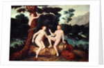 Adam and Eve in the Garden of Eden by Lucas The Elder Cranach