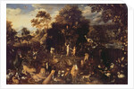 The Garden of Eden with Adam and Eve by Isaak van Oosten
