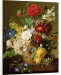 Flower Still Life on a marble ledge, 1800-01 by Jan Frans van Dael