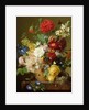 Flower Still Life on a marble ledge, 1800-01 by Jan Frans van Dael