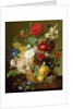 Flower Still Life on a marble ledge, 1800-01 by Jan Frans van Dael