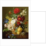 Flower Still Life on a marble ledge, 1800-01 by Jan Frans van Dael