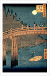 Kyoto bridge by moonlight by Ando or Utagawa Hiroshige