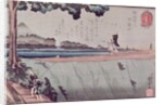 Mount Fuji from the Sumida River embankment, one of the views from Edo, c.1842 by Utagawa Kuniyoshi