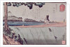 Mount Fuji from the Sumida River embankment, one of the views from Edo, c.1842 by Utagawa Kuniyoshi