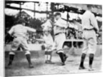 Babe Ruth crossing the plate after making his first home run of the season today, 21st April 1924 by Anonymous