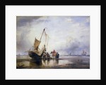 Hog Boat on the Sands, Brighton by Edward William Cooke
