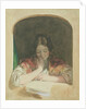 Girl Reading at a Window, 19th century by Karoly or Charles Brocky