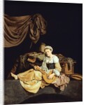 Young Woman Playing a Mandolin by Cornelis Bega