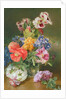 Roses, Poppy and Pelargonia by James Holland