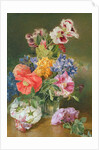 Roses, Poppy and Pelargonia by James Holland