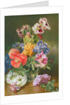 Roses, Poppy and Pelargonia by James Holland