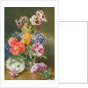 Roses, Poppy and Pelargonia by James Holland