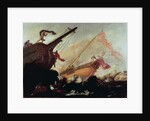 Galleons wrecked on a rocky shore by Buonamico Agostino Tassi