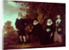 Family Group in a landscape by Gerrit van Donck