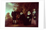 Family Group in a landscape by Gerrit van Donck