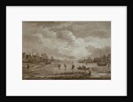 Winter, Golf on ice, copperline engraving by Van Drever, c.1753 by Anonymous