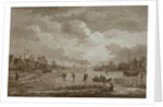 Winter, Golf on ice, copperline engraving by Van Drever, c.1753 by Anonymous