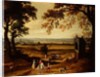 Landscape with Brussels in the distance by Theodore van Heil