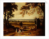 Landscape with Brussels in the distance by Theodore van Heil