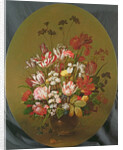 Flowers in a Glass Vase by Hans Bollongier