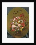 Flowers in a Glass Vase by Hans Bollongier