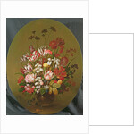 Flowers in a Glass Vase by Hans Bollongier