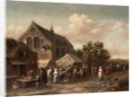 Poultry Market by a Church by Barend Gael or Gaal
