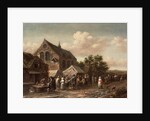 Poultry Market by a Church by Barend Gael or Gaal