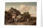 Poultry Market by a Church by Barend Gael or Gaal