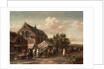 Poultry Market by a Church by Barend Gael or Gaal