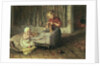 Baby sitting by Bernardus Johannes Blommers or Bloomers