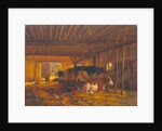 The Cow shed, 19th century by Jean Louis van Kuyck