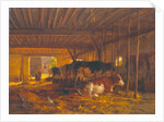The Cow shed, 19th century by Jean Louis van Kuyck