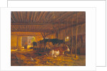 The Cow shed, 19th century by Jean Louis van Kuyck