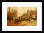 Arriving for the Hunt, 19th century by G. Koch